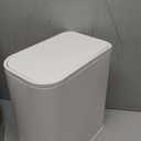 Cesun Small Bathroom Trash Can with Lid Soft Close, Step Pedal, 5 Liter / 1.3 Gallon Stainless Steel Garbage Can with Removable Inner Bucket, Waste Basket for Bathroom, Bedroom (White)