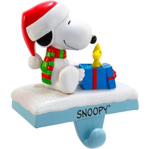 Peanuts Kurt Adler Snoopy and Woodstock Stocking Holder, 4.6-Inch