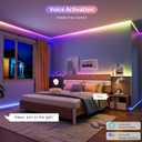 PAUTIX RGB Smart IC COB LED Strip Lights,6.56ft/2m Addressable UL-Listed 24V Chasing Color Flexible Tape Light Multicolor,Work with Alexa/Google Assistant,for Cabinet,TV,Bedroom,Party DIY Decoration