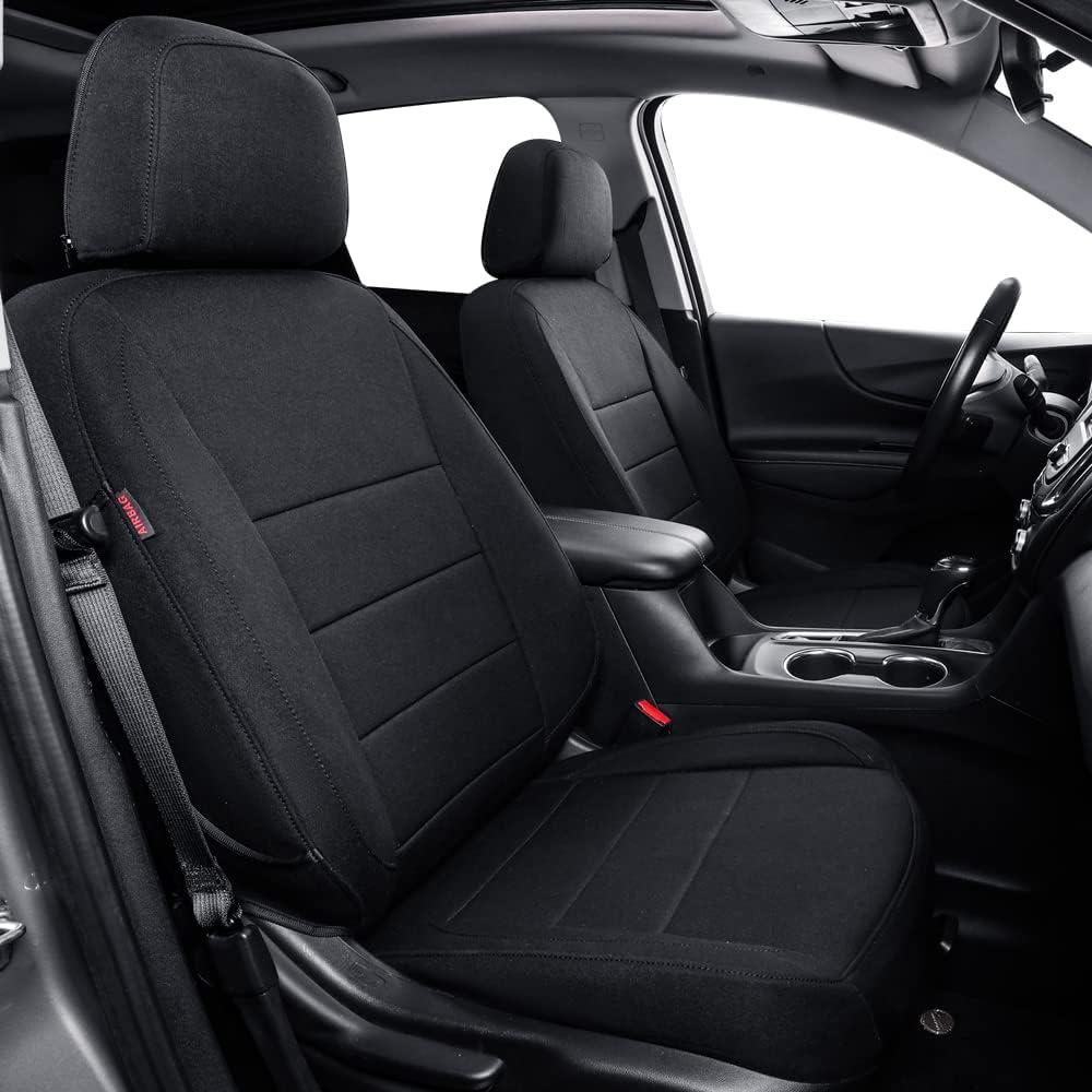 coverdream Custom Seat Covers Compatible with Select Dodge Challenger SRT,RT,GT,SXT,T/A 2012 2013 2014 2015 2016 2017 2018 2019 2020 2021 2022 2023 Models - Polyester (Black, Full Set)
