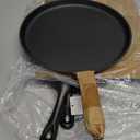 Commercial CHEF 3-Piece Cast Iron Griddle Set, Pre-Seasoned Cast Iron, Includes 8, 10 & 12 Griddle Pans, Works on All Cooktops Including Induction, Outdoor Cookware for Campfires, CHCI81012