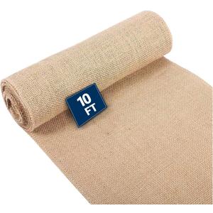 Natural Burlap Fabric Roll - Garden Plant Cover, Jute Material, 40" x10ft, for Rustic Decor, Gardening, Weed Barrier, Plant Wrapping (5 x 5 Weave)