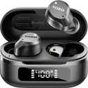 TOZO Hybrid Active Noise Cancelling Wireless Earbuds, 6 Mics ENC Clear Call, IPX8 Waterproof, in Ear Bluetooth 5.3 Headphones Stereo Bass Ear Buds 59H Playtime with LED Display 32 EQs via APP (Dark Black)