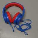 iClever Kids Headphones for School Travel, Safe Volume Limited, HD Mic Stereo Sound Over-Ear Girls Boys Headphones for Kid, FunShare Foldable 3.5mm Wired for iPad Computer, HS19 (Blue)