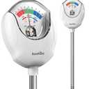 RAINPOINT Soil Moisture Meter for Plants - Accurate Plant Water Meter for Houseplants and Outdoor Plants,Gardening,Farming,No Batteries Needed(White