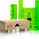 Certified Home Compostable Cat Litter Bags For Poop - 10% to Charity - Cornstarch-Based - For Cleaning Up Litter Trays - NF T51-800 Compliant - 30 Extra Large Disposable Bags