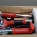 Drywall Sander, 2025 Upgraded 8-Amp Popcorn Ceiling Removal Tool with 7 Variable Speed 800-1800RPM, Drywall Sander with Vacuum Dust Collector with Extendable Handle, LED Light, 12pcs Sanding Discs,Red