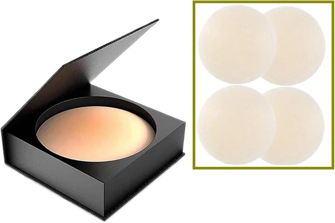 Silicone Nipple Covers for Women, Set of 4, Comfortable and Discreet Stickly Beige