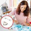 3 x Metal Bra Hook & Eye Fasteners - Pack of 4 (0.5 inch wide-0.4 inch long, Nickel)