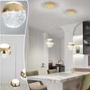 Pendant Lighting for Kitchen Island,1-Light Crystal Globe Chandelier,Gold Mini Globe Ceiling Hanging Light Fixture for Living Room Bedroom Kitchen