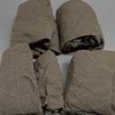 Genina Waterproof Seat Covers for Chairs Seat Covers for Dining Room Chair Slipcovers Kitchen Chair Covers Dining Chair Covers (4 PCS-Rear-covered, Taupe)