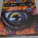 Impossible Puzzle for Adults 1000 Pieces, PICKFORU Eye Flower Vintage Jigsaw Puzzle Abstract Art, Hard Difficult Challenge for Adults