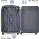 DELSEY PARIS Helium Aero Hardside Expandable Luggage with Spinner Wheels, Titanium, Checked-Large 28 Inch