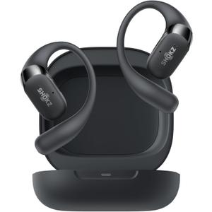 SHOKZ New OpenFit 2 Open-Ear Headphones, True Wireless Bluetooth Earphones with Microphone, Earhook Earbuds with 48 Hours of Playtime, Fast Charging, IP55 Water-Resistant, with Carrying Bag, Black