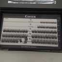 Glue-Free Wispy Lash Clusters Kit, 90 Pcs Individual Eyelash Clusters (8-16mm C Curl)- DIY Lash Extension Kit with eyelashes Tweezers, Natural Fluffy Fake Lashes for Home Use, Beginners Friendly