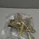 Joiedomi 9.5" Golden Christmas Star Tree Topper Radial Design, Metal Treetop Decorations with 20 LED Warm White, USB Powered Remote Control for Home Holiday Xmas Party Indoor Decor