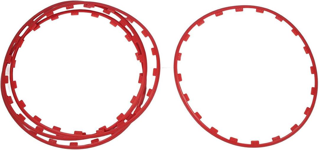4PCS Car Wheel Rim Protector, 20 Inches Wheel Guard Rim Protecting Trim Ring from Curb Rash, Wheel Edges Trim Accessories, Replacement for 2021-2023 (Red)