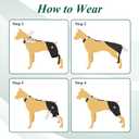 Dog Hip Brace with Red Infrared Light Therapy  Pain Relief for Arthritis, Hip Dysplasia, Spine Issues & Muscle Recovery, Portable & Cordless, Patent Pending(Male Dog, XXL) (Extra Extra Large)