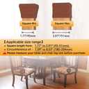 16 PCS Square Chair Leg Floor Protector, Silicone Chair Leg Cover, Furniture Leg Protectors with Felt, Mobile Table Leg Pad, Protect The Floor from Scratches.2 in Brown.