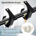 TOKPLNU Ceiling Curtain Rod Holders, Heavy Duty Curtain Rod Bracket 8 Pack, Aluminum Alloy, Black Ceiling Curtain Rods Hooks Hangers Fit for 1 Inch Drapery Rods