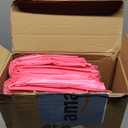 Amylove 100 Pcs Mother's Day Large Gift Bags Bulk Frosted Rose Pink Plastic Bags with Handles for Mother Teacher Party Favors Boutique Retail Small Business Wedding Gift Packaging 16"x 12"x 6"