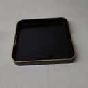 Black Square Decorative Tray with Handles, 13"*13" Versatile Serving Tray for Coffee Table, Ottoman, Ideal for Serving, Displaying, Organizing