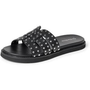The Drop Women's Mila Slide,Size 5.5, Black With Studs