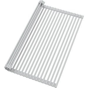 Roll Up Dish Drying Rack, Silicone Wrapped Over The Sink Multipurpose Foldable Dish Drainer Anti-Slip Coated Stainless Steel Dish Racks for Kitchen Counter, Sink Drying Rack (Gray, 20.5" x 17.3") (Grayfor Silicone Wrapped Size 20.5" X 17.3") Roll Up Dish Drying Rack, Silicone Wrapped Over The Sink Multipurpose Foldable Dish Drainer Anti-Slip Coated Stainless Steel Dish Racks for Kitchen Counter, Sink Drying Rack (Gray, 20.5" x 17.3") (Grayfor Silicone Wrapped Size 20.5" X 17.3")