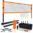 GSE Professional Badminton Set, Backyard Sports Net Game, for Outdoor
