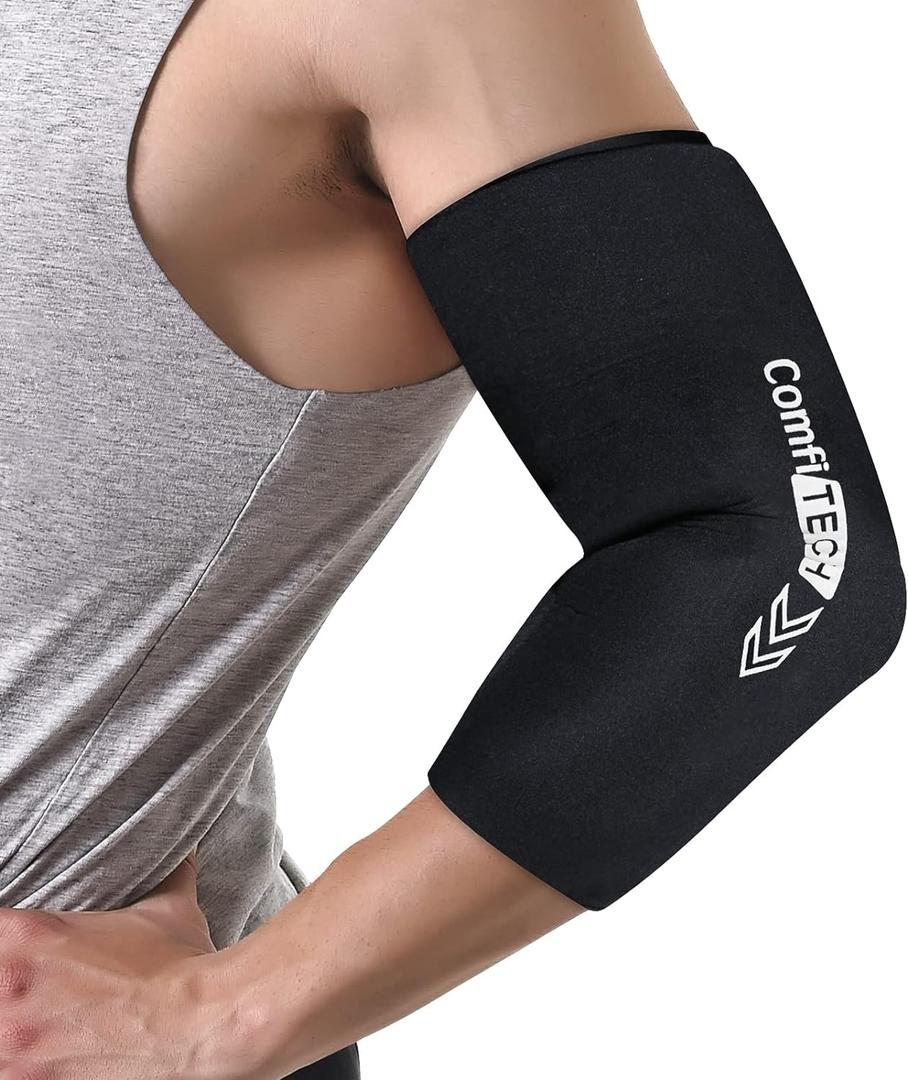 ComfiTECH Elbow Ice Pack Wrap, Multi-Use Ice Pack for Elbow, Arm, Knee and Calf, Flexible Ice Sleeve for Tennis Elbows, Golfers Arm, Muscle Relaxation, Medium