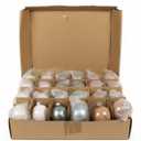 Christmas Balls, Champagne Christmas Balls 24 Pcs  Baubles Decorations Clear for Tree Holidays Home Xmas Party Decoration