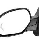 Side View Mirror Fit for 07-13 Chevy Silverado 1500 2500 HD 3500 HD,GMC Sierra 1500 2500 HD, Yukon/Yukon XL 1500-Power Heated Manual Folding with Arrow Turn Signal Puddle Light Driver Side