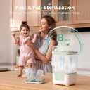 Momcozy Bottle Sterilizer and Dryer, Modular Nesting Space Saving Design, 6 Bottles Capacity, 4 in 1 Compact Sterilizer for Baby Bottles, Breast Pump Parts & Newborn Essentials, Drying Rack Included