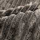 Gray Faux Fur Striped Plush Area Rug for Bedroom Living Room Sofa,3'x5' Fluffy Shaggy Rectangular Square Rug for Kids Teen Girls Room,Furry Carpet Rug for Nursery Baby Room (Grey)