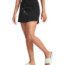MEIVSO Women's Cotton Tennis Skort Athletic Golf Skirts Casual Skort Black XS (Black)