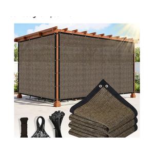90% Sun Shade Cloth with Gromments, 0 6' X 1 0' Pergola Shade Cover Canopy, UV Protection Mesh Tarp Sun Screens for Outdoor Patio Garden Gazbos Porch Courtyard, Mocha