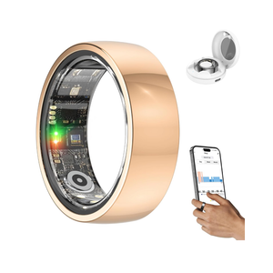 2025 Upgraded Smart Ring Health Tracker for Women Men, IP68 Waterproof Fitness Ring with Sleep Tracker/Step Tracker/Heart Rate/Blood Oxygen/Distance/Calories, No Subscription, Charging Case, Size 9