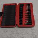 EMENTOL Torx Bit and E-Torx Socket Set, 25pcs, 1/4 & 3/8 & 1/2-inch Drive, Star Bits T8-T60, E Sockets E4-E22, CR-V & S2 Steel