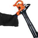BLACK+DECKER Corded Leaf Blower Leaf Vacuum and Leaf Mulcher 3-in-1, Up to 230 MPH, 12 Amp Handheld Blower and Vacuum Combo (BV3600)