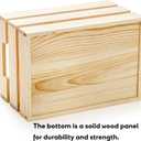 Youeon Set of 3 Rustic Wooden Nesting Crates with Handles, Decorative Wooden Crates, Crate Box Wooden Storage Box for Kitchen, Office, Bedroom, Closet, Rustic Country Decor