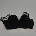 Low Back Bras for Women-Seamless Lightly Lined Invisible Backless Bra-Underwire Plunge Open Back Multiway Halter Bra L, Black