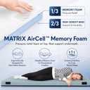 Hazli Matrix AirCell Memory Foam Camping Mattress Pad - CertiPUR-US Roll Up Mattress for Adults - Portable Foam Sleeping Mats for Camping - Camp Cot Sleeping Pad - Floor Sleep Mat Bed Roll for Car RV