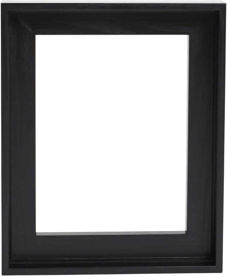 Canvas Floater Frames for Canvas Art 0.8inch Depth Frames for Canvas Painting Floating Frame Plastic Floater Frame for Canvas Prints (Black, 8 x 10 inch)