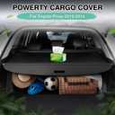 Powerty Cargo Cover for 2010-2014 2015 Toyota Prius 1.8L Accessories Trunk Cover Retractable Trunk Shielding Shade Cargo Luggage Cover Black（Not Fit Toyota Prius C and Toyota Prius V）