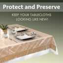 Elaine Karen Clear Plastic Table Cover Protector 100% Waterproof Table Protector Crystal Clear Plastic Tablecloth Cover for Dining Heavy Duty Vinyl, 54" x 84" Rectangle