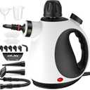 Handheld Steam Cleaner, Powerful Pressurized Steam Cleaner with Safety Lock & 14 Cleaning Accessories,Multi-Surface Natural Steam Cleaner for Home Car, Furniture, Grout, Upholstery, Couch (350ML, White & Black)