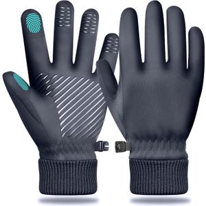 Winter Gloves for Women and Men: Water Resistant Thermal Gloves for Running, Hiking, Cold Weather Touchscreen Gloves for Snow, Outdoor Work (Small, Gray)