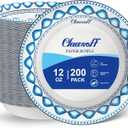 12 oz 200 Pack Paper Bowls Bulk, Soak Proof Heavy Duty Paper Bowls, Cut Proof Small Soup Bowl, Disposable Bowl for Party, Birthday and Picnic