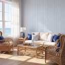 Blue and White Striped Peel and Stick Wallpaper 16.5" x 196.9"