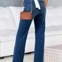 Astylish Women's Wide Leg Jeans High Waisted Stretchy Straight Leg Jeans Loose Trendy Denim Pants with Pocket (12, Blue)